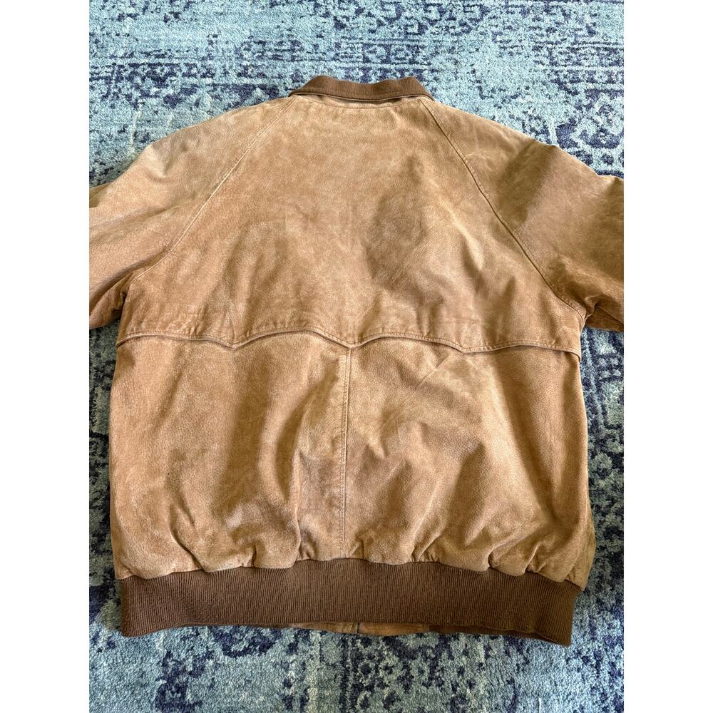 Cripple Creek Leather Western Chore Style Bomber Jacket Quilted Inside HEAVY - Picture 6 of 7